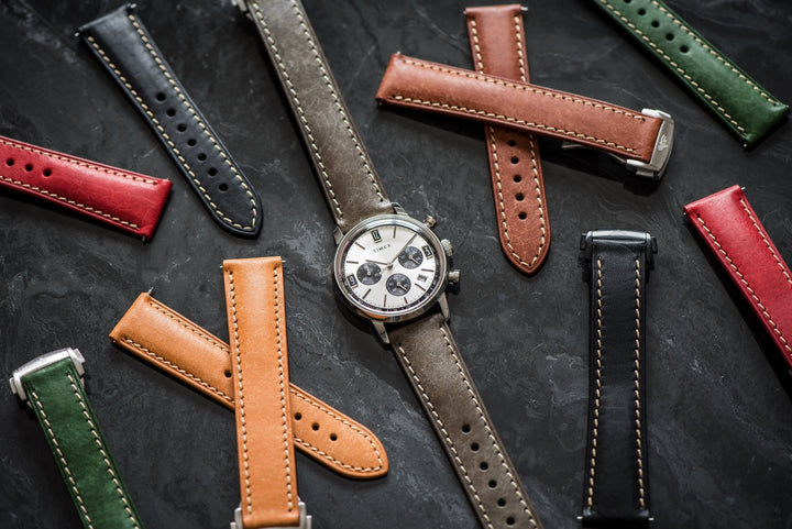 Leather Deploy - Slate - BluShark Straps