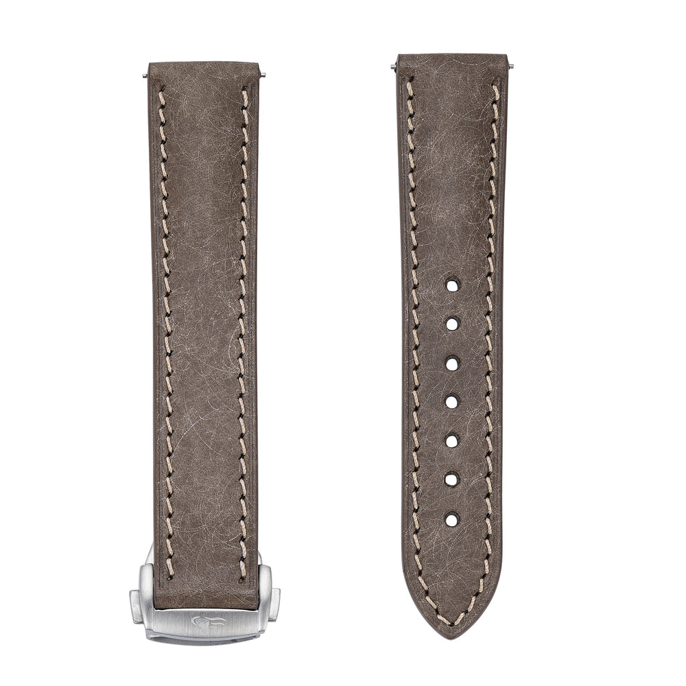Leather Deploy - Slate - BluShark Straps