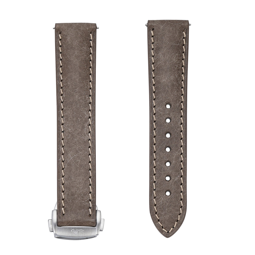 Leather Deploy - Slate - BluShark Straps