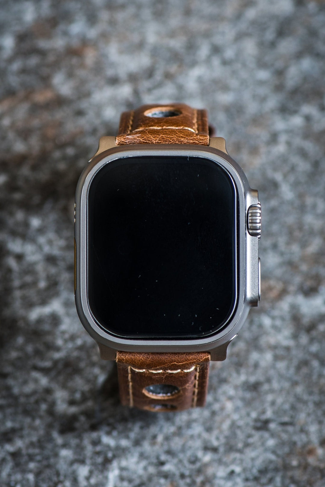 Leather Rally Band - For Apple Watch ULTRA - Brown - BluShark Straps