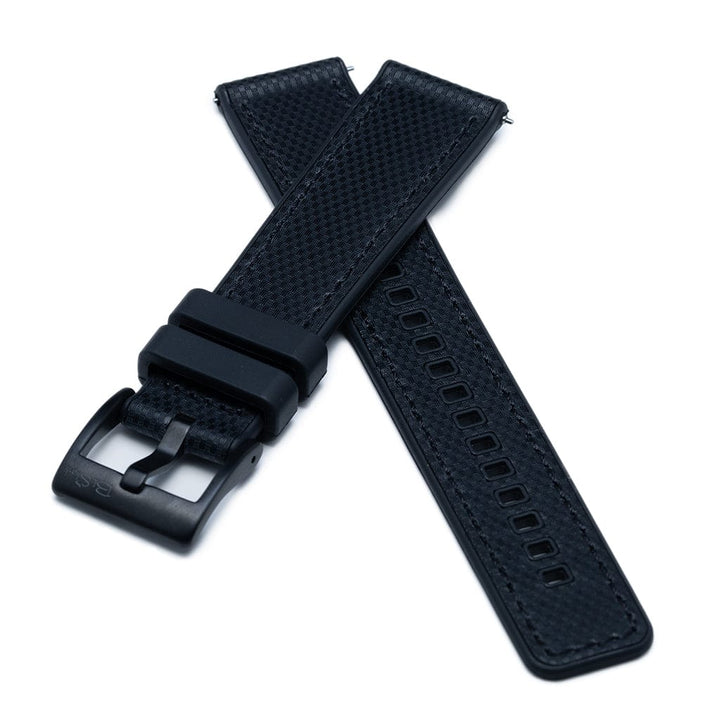 Leather & Rubber - Black - BluShark Straps