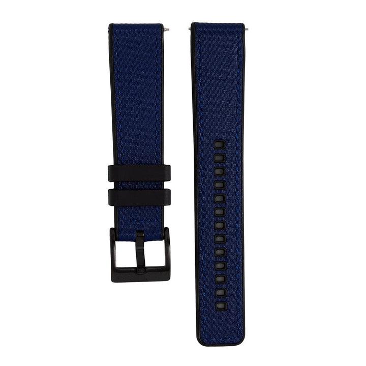 Leather & Rubber - Blue - BluShark Straps
