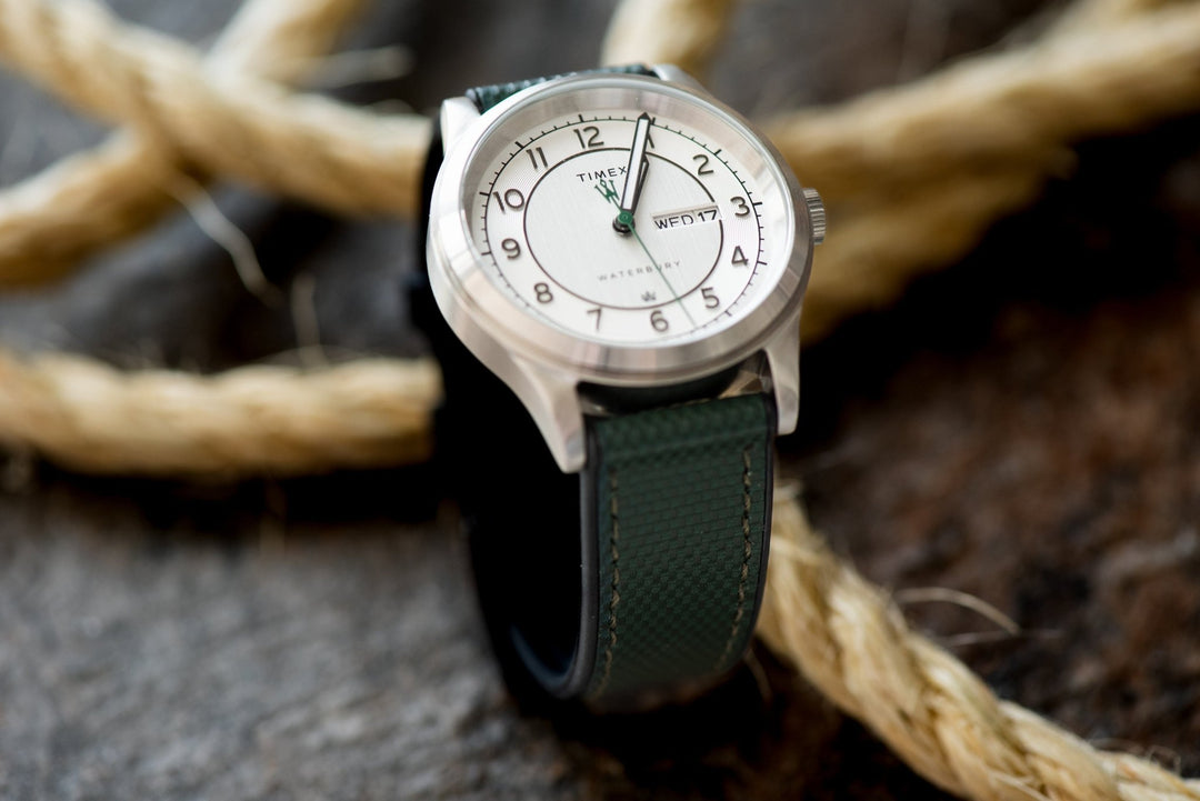 Leather & Rubber - Green - BluShark Straps