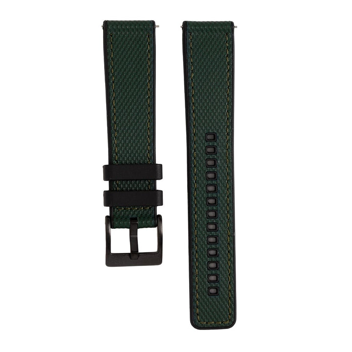 Leather & Rubber - Green - BluShark Straps