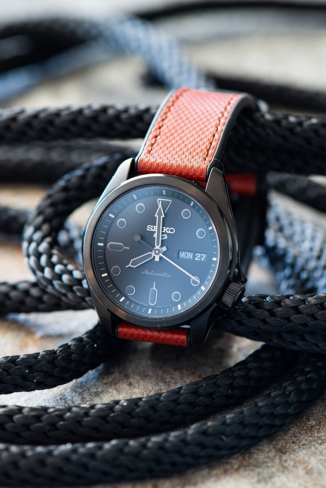 Leather & Rubber - Red - BluShark Straps