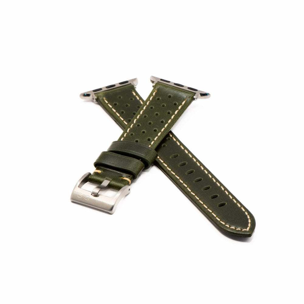 Leather Sport Grip Band - For Apple Watch ULTRA - Go Green - BluShark Straps