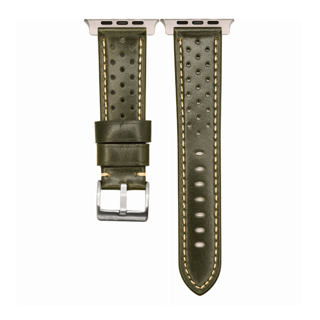Leather Sport Grip Band - For Apple Watch ULTRA - Go Green - BluShark Straps