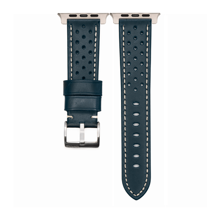 Leather Sport Grip Band - For Apple Watch ULTRA - Passing Blue - BluShark Straps