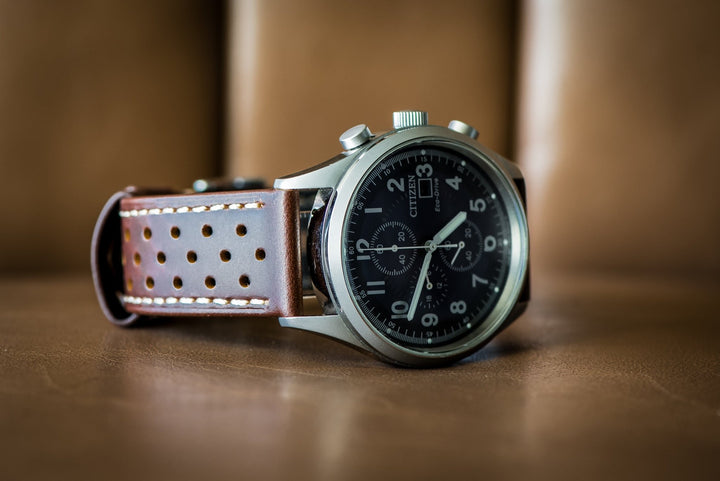 Leather Sport Grip - Code Brown - BluShark Straps