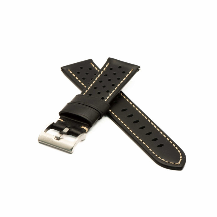 Leather Sport Grip - DQ Black - BluShark Straps