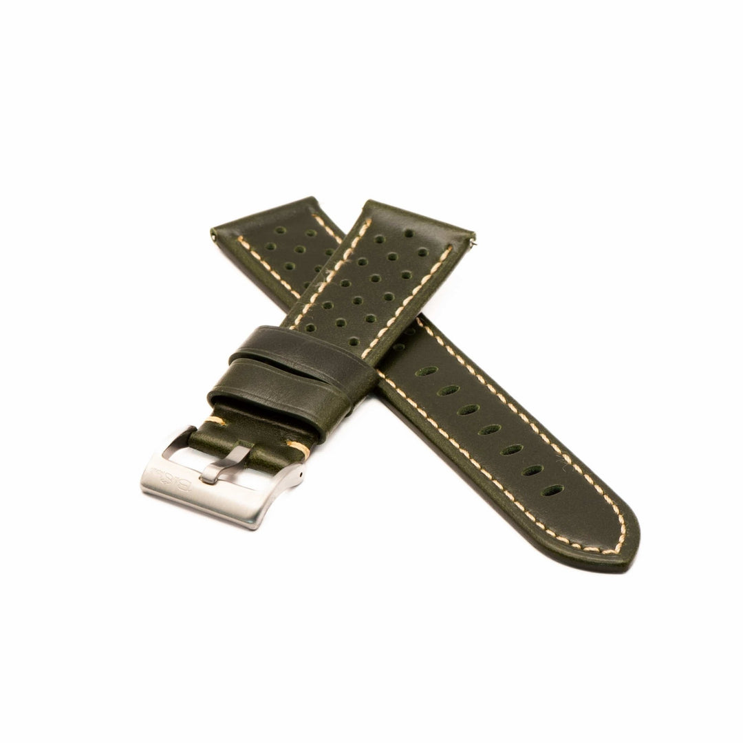 Leather Sport Grip - Go Green - BluShark Straps
