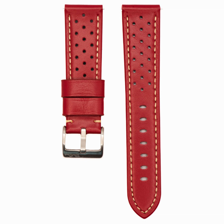 Leather Sport Grip - Stop Red - BluShark Straps