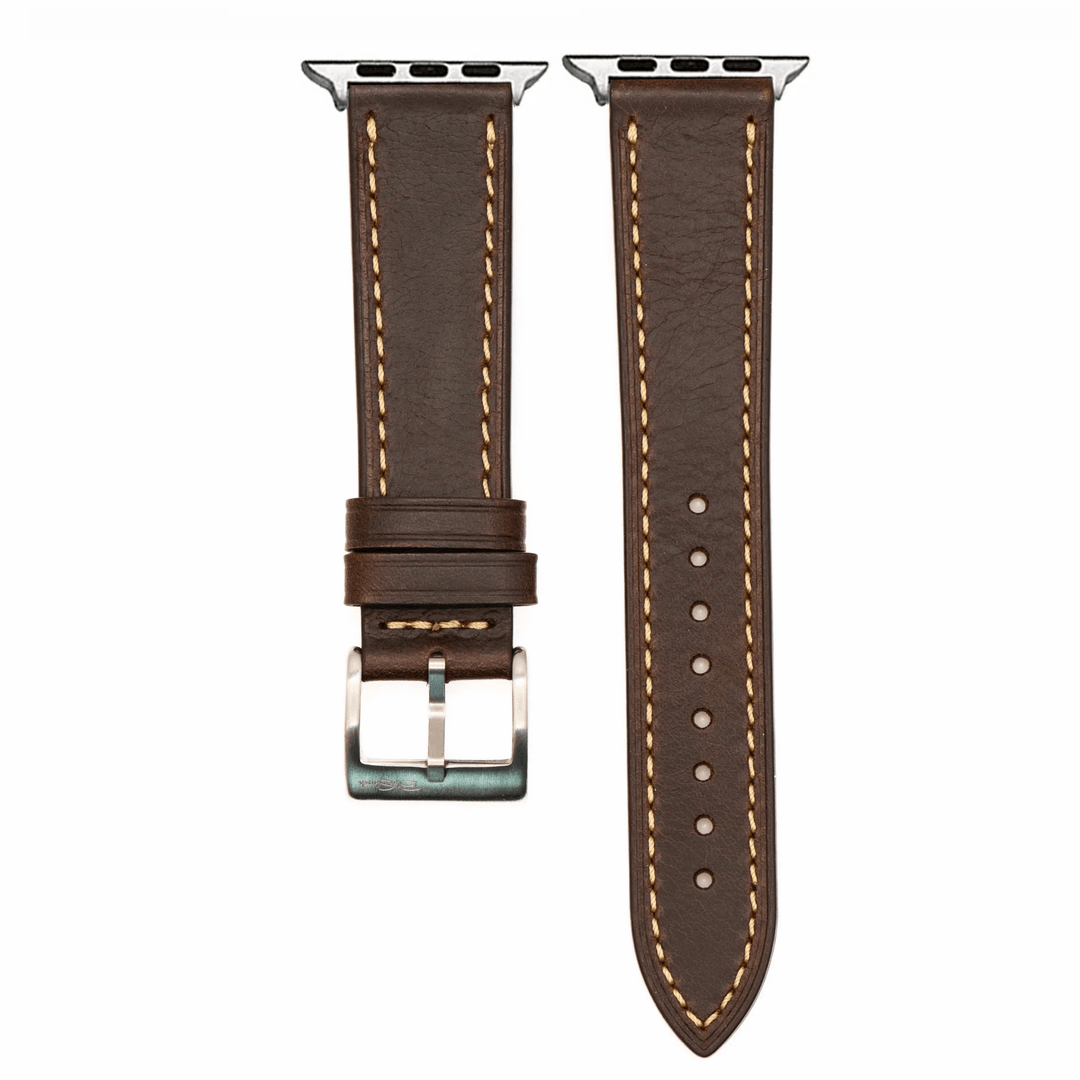 Leather Tapered Band - For Apple Watch - Havana Brown - BluShark Straps