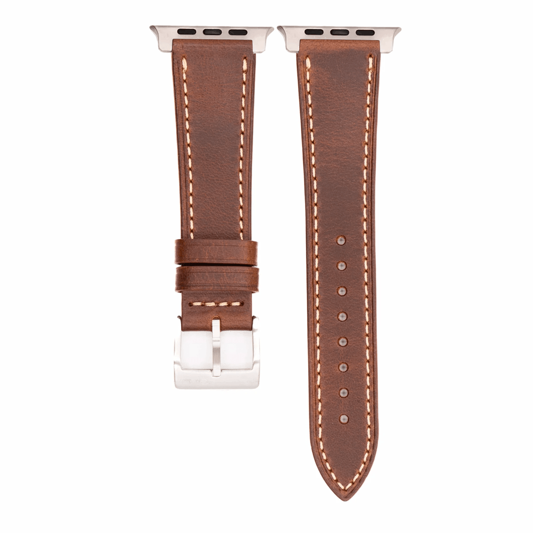 Leather Tapered Band - For Apple Watch ULTRA - Russet - BluShark Straps