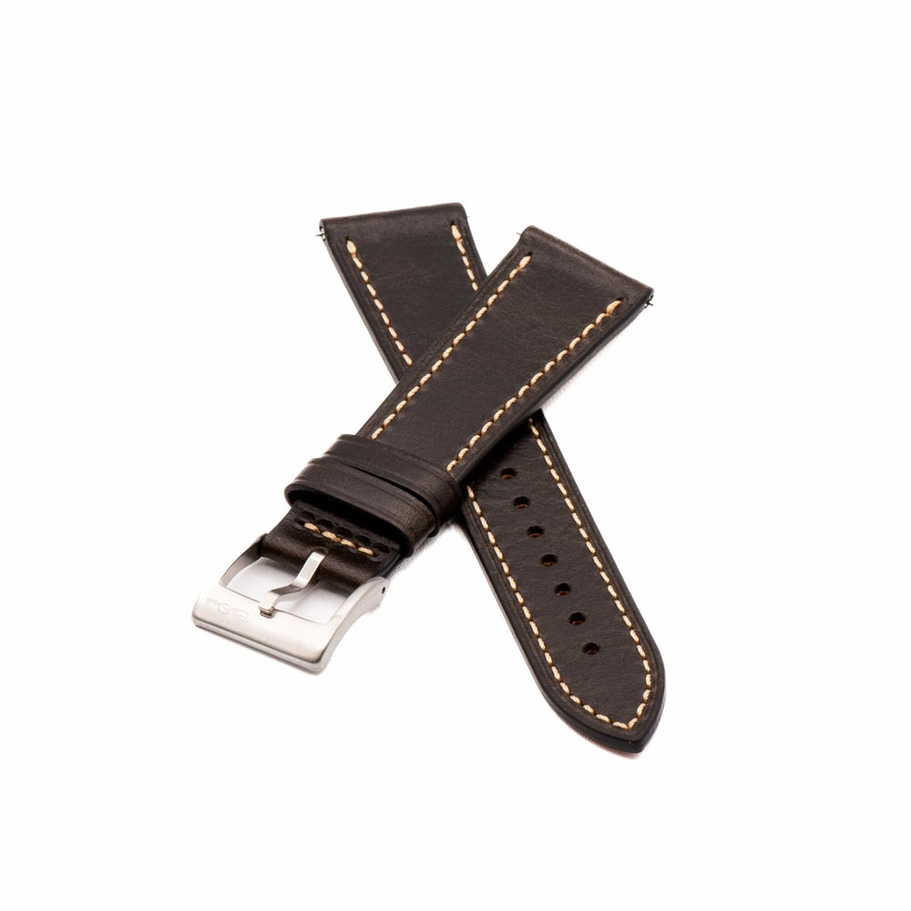 Leather - Tapered Black Walnut - BluShark Straps