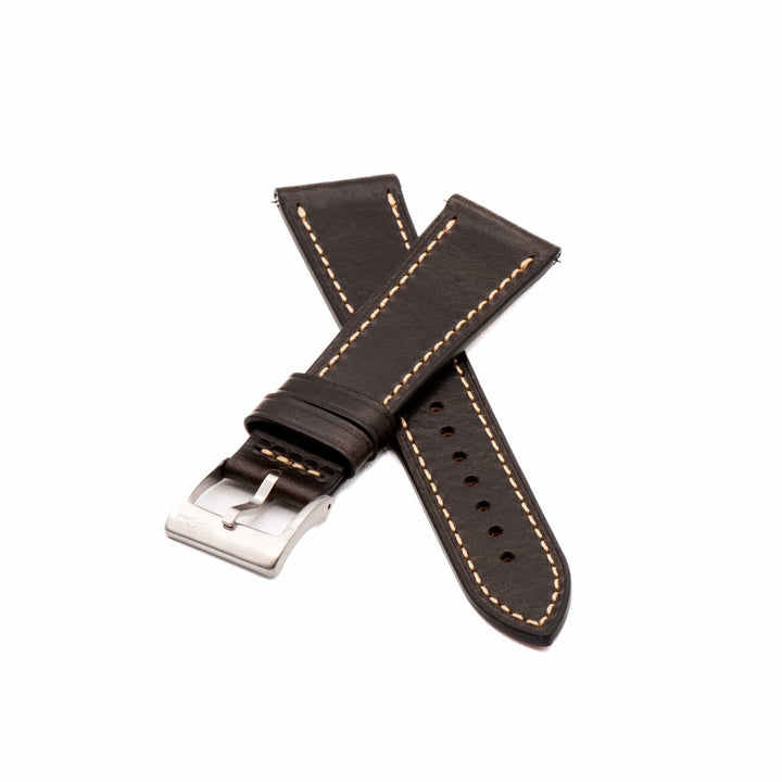 Leather - Tapered Black Walnut - BluShark Straps