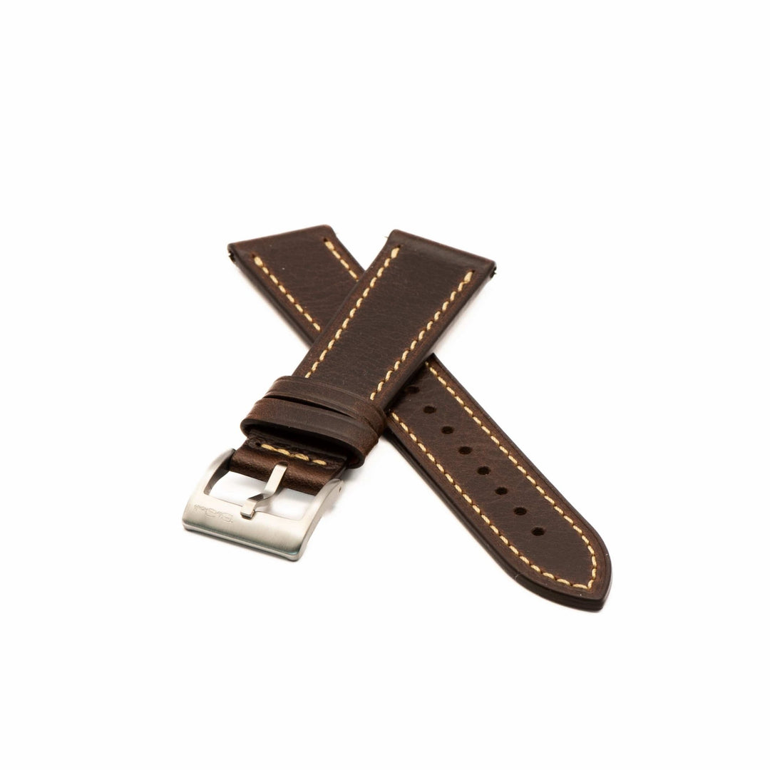 Leather - Tapered Havana Brown - BluShark Straps
