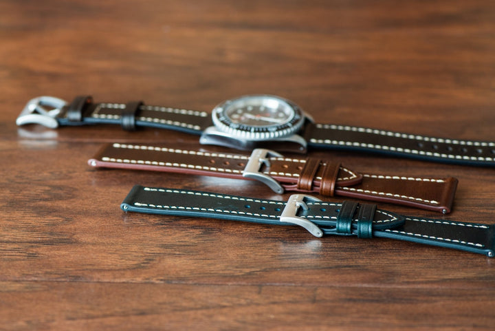 Leather - Tapered Russet - BluShark Straps