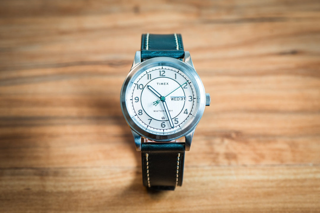 Leather - Tapered Space Green - BluShark Straps