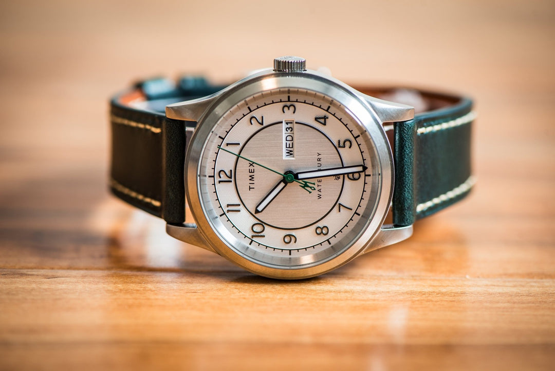 Leather - Tapered Space Green - BluShark Straps