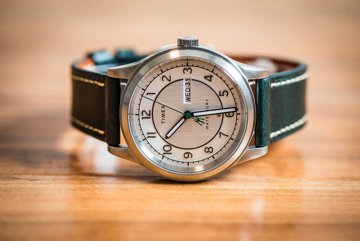 Leather - Tapered Space Green - BluShark Straps