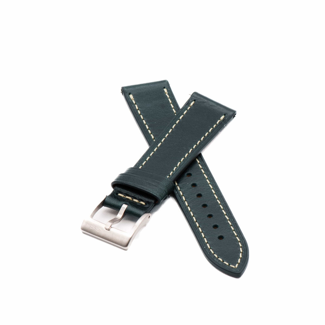 Leather - Tapered Space Green - BluShark Straps