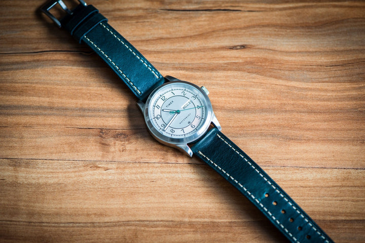 Leather - Tapered Space Green - BluShark Straps