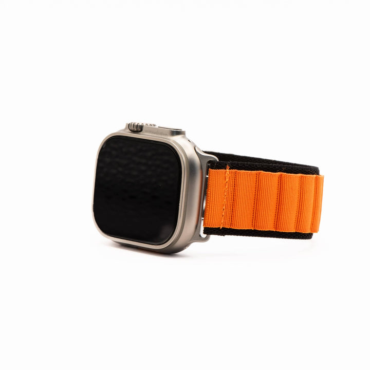 MultiLoop Band - For Apple Watch ULTRA - Black & Orange - BluShark Straps