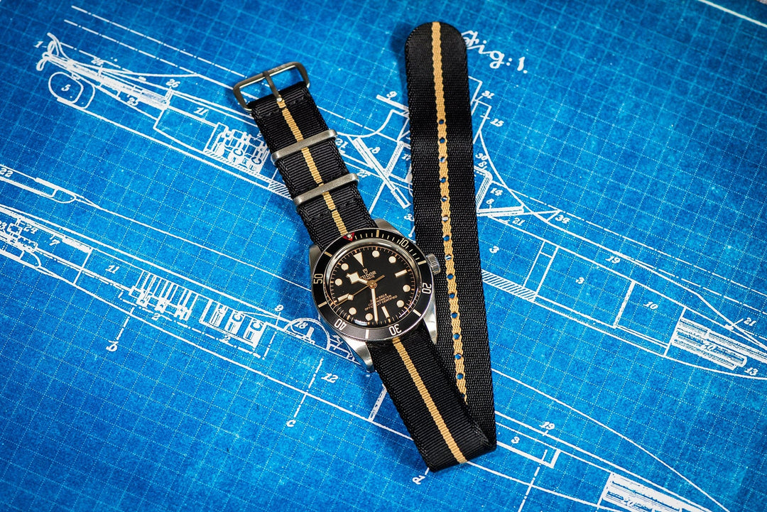 Nautilus One - Tudor Black - BluShark Straps