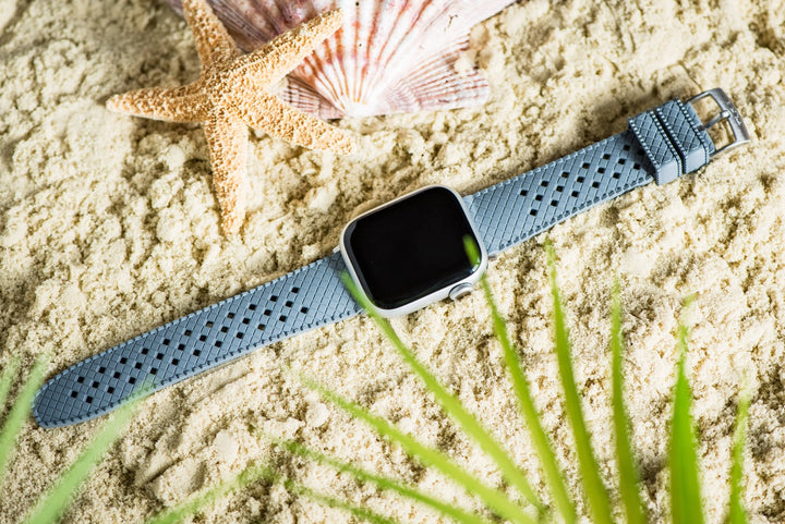 Neo Tropical Rubber Band - For Apple Watch - Gray - BluShark Straps