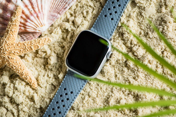 Neo Tropical Rubber Band - For Apple Watch - Gray - BluShark Straps