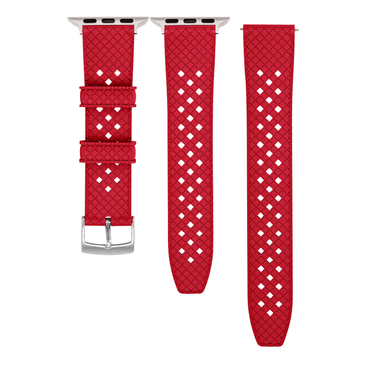 Neo Tropical Rubber Band - For Apple Watch - Red - BluShark Straps