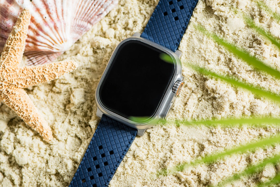 Neo Tropical Rubber Band - For Apple Watch ULTRA - Blue - BluShark Straps