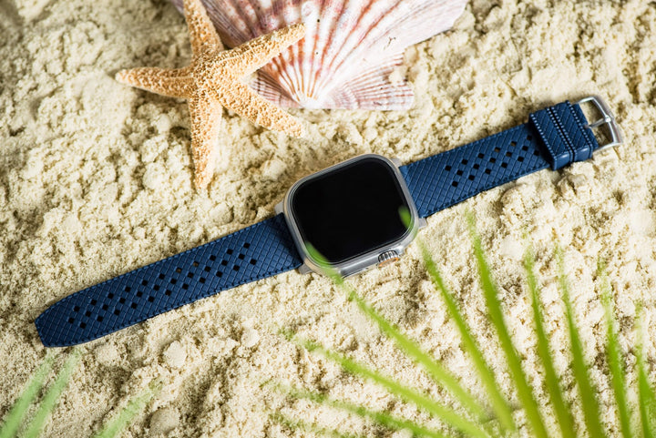 Neo Tropical Rubber Band - For Apple Watch ULTRA - Blue - BluShark Straps