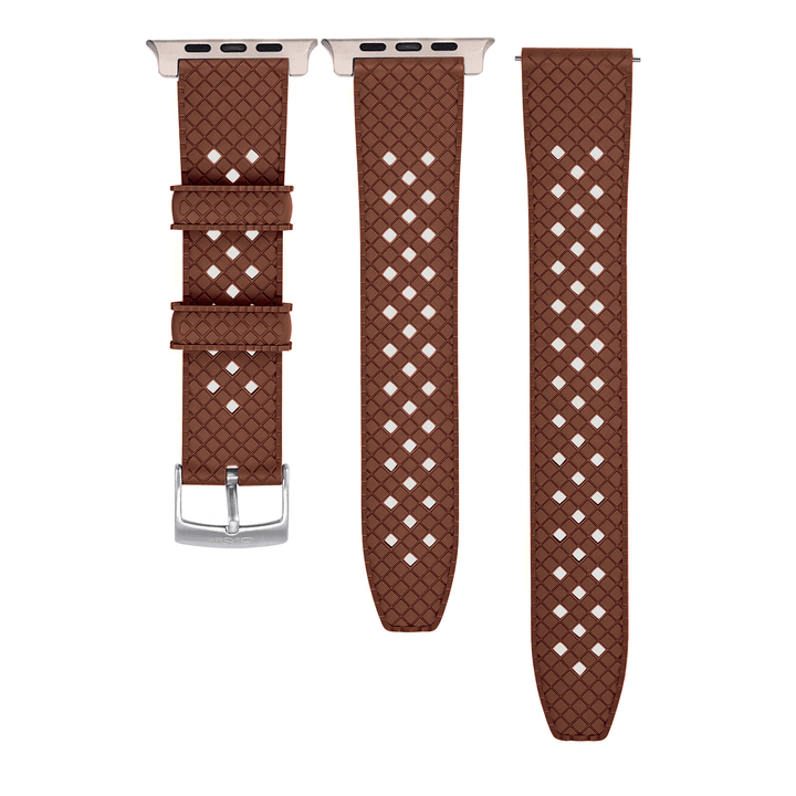 Neo Tropical Rubber Band - For Apple Watch ULTRA - Brown - BluShark Straps