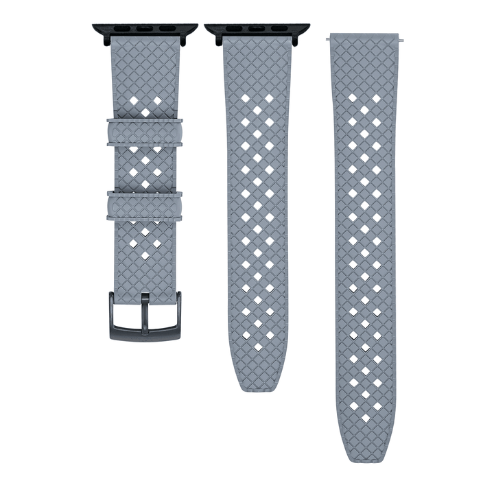 Neo Tropical Rubber Band - For Apple Watch ULTRA - Gray - BluShark Straps
