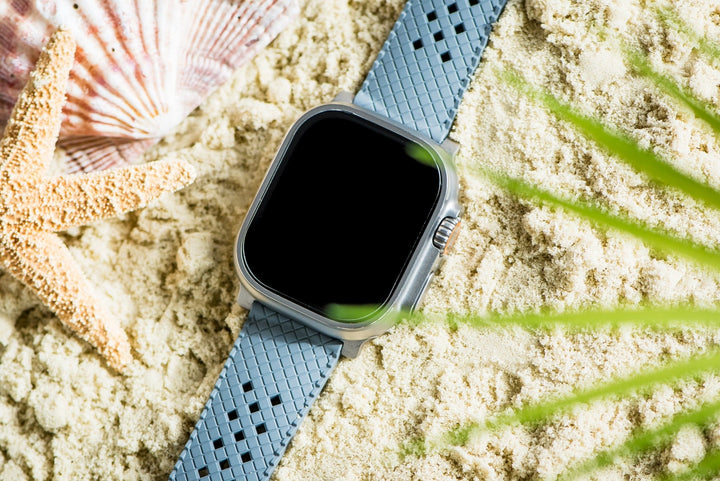 Neo Tropical Rubber Band - For Apple Watch ULTRA - Gray - BluShark Straps