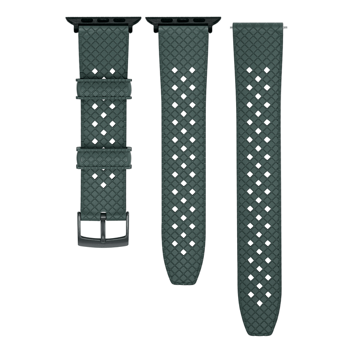 Neo Tropical Rubber Band - For Apple Watch ULTRA - Green - BluShark Straps