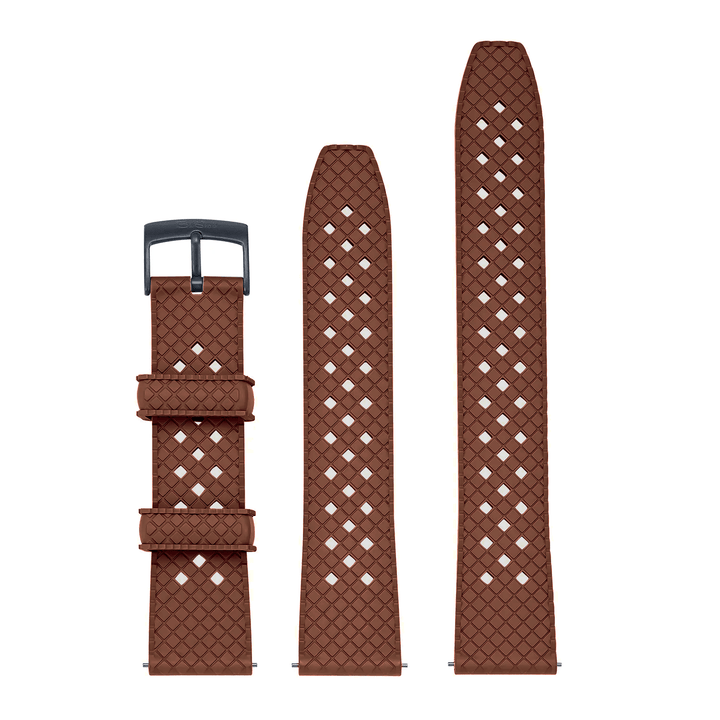 Neo Tropical Rubber - Brown - BluShark Straps - two lengths - pvd