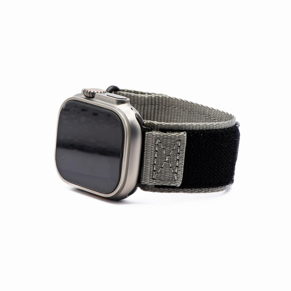 Nylon Velcro Band - For Apple Watch ULTRA - Gray - BluShark Straps