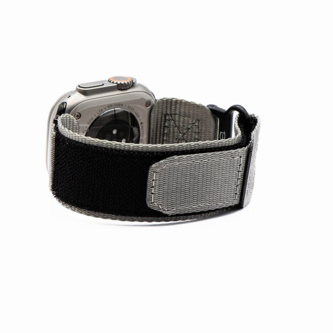 Nylon Velcro Band - For Apple Watch ULTRA - Gray - BluShark Straps