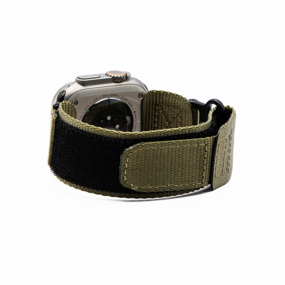 Nylon Velcro Band - For Apple Watch ULTRA - Green - BluShark Straps