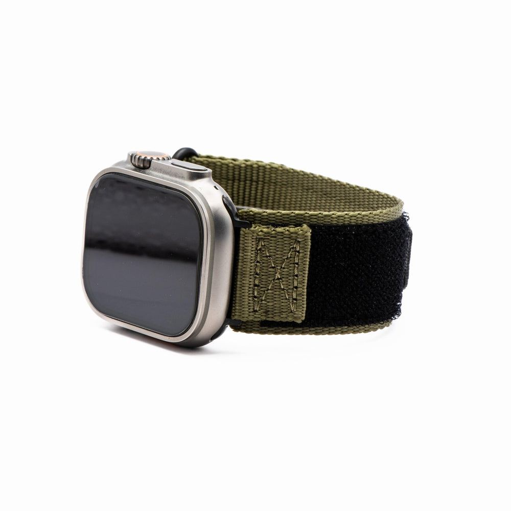Nylon Velcro Band - For Apple Watch ULTRA - Green - BluShark Straps