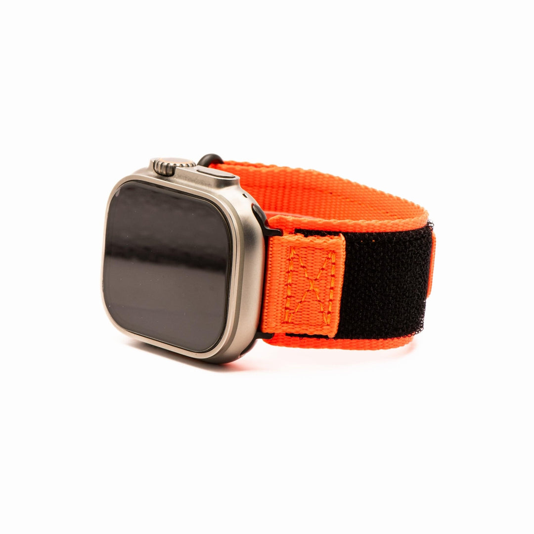 Nylon Velcro Band - For Apple Watch ULTRA - Orange - BluShark Straps
