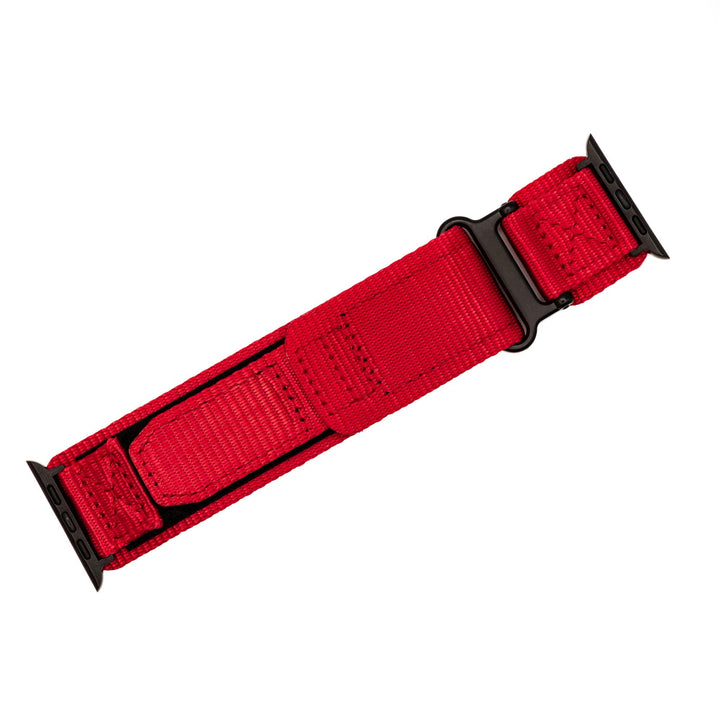 Nylon Velcro Band - For Apple Watch ULTRA - Red - BluShark Straps