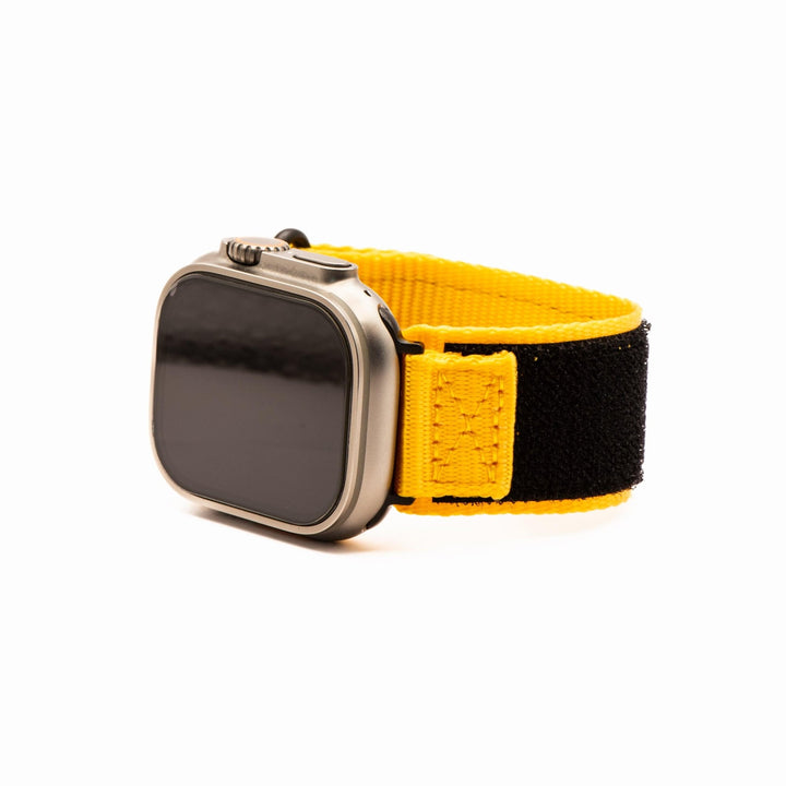 Nylon Velcro Band - For Apple Watch ULTRA - Yellow - BluShark Straps