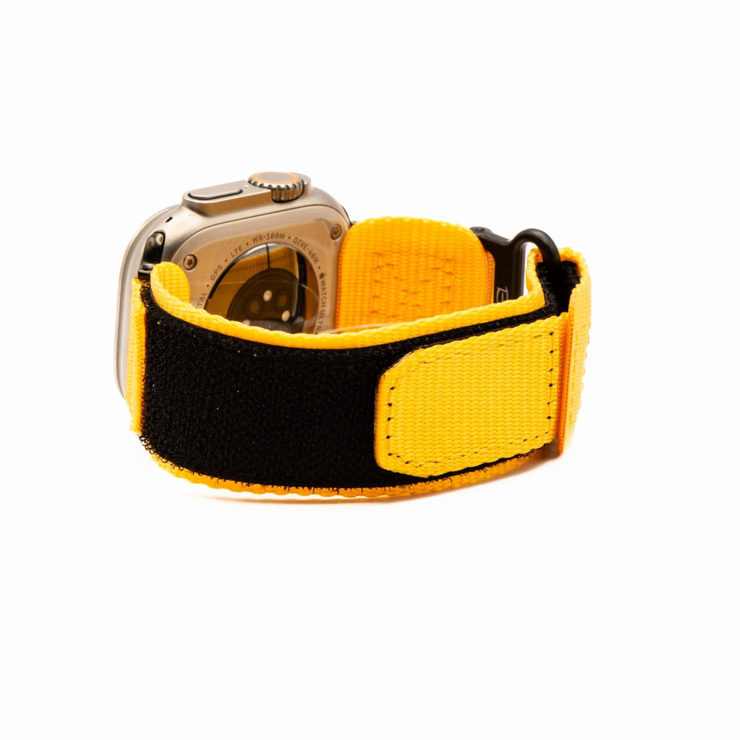 Nylon Velcro Band - For Apple Watch ULTRA - Yellow - BluShark Straps