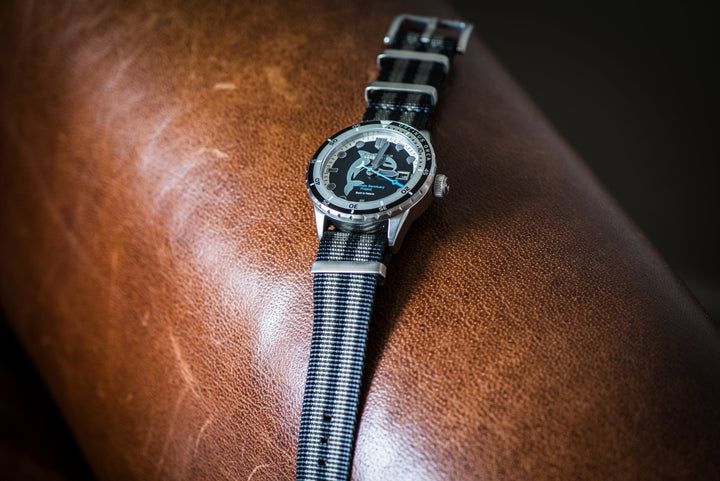 BluShark Orca Orca - Bond watch strap - top view