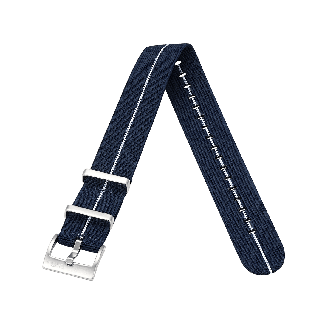 Pajama Stretch - Navy Blue/White - BluShark Straps