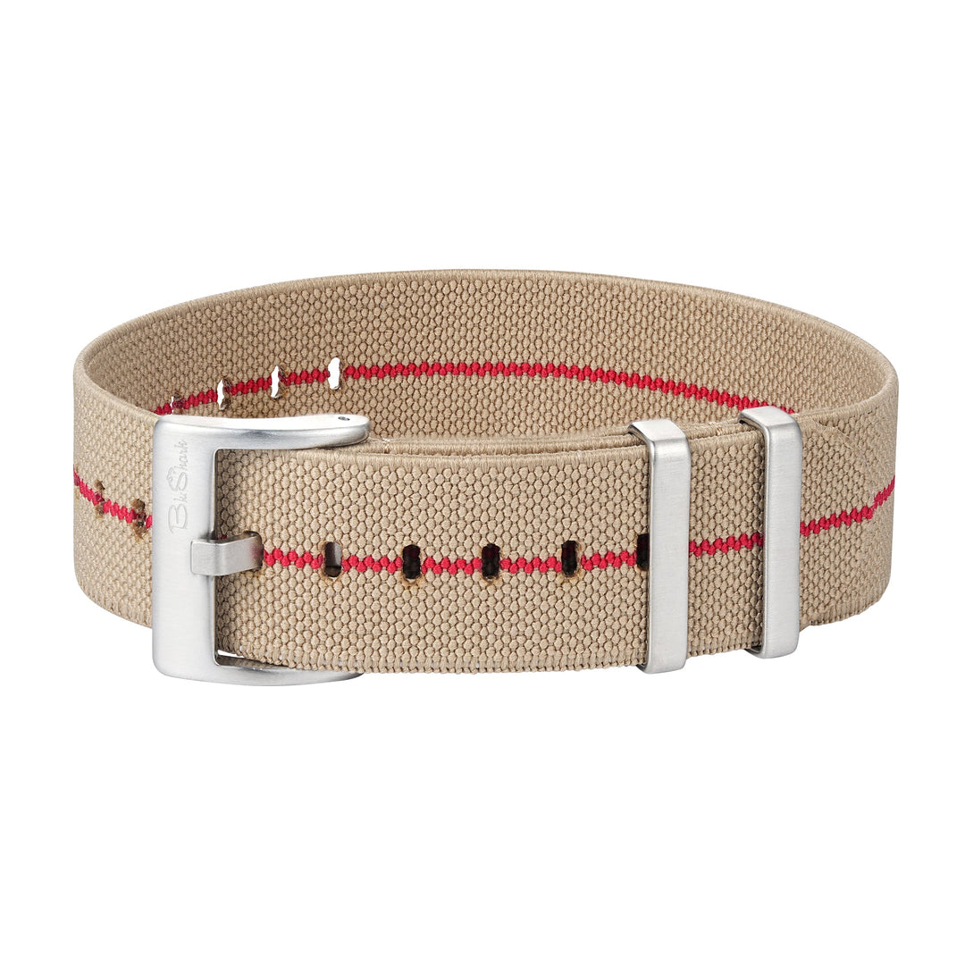Pajama Stretch - Tan/Red - BluShark Straps